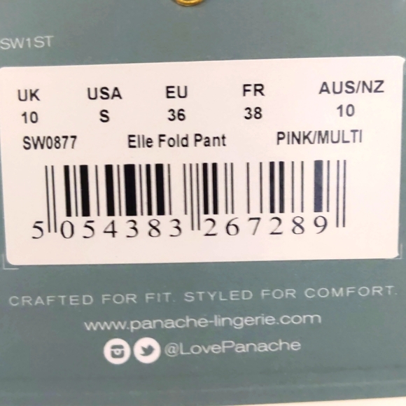 Panache Elle Fold Bikini Bottom. Tie Dye Print. Multiple Sizes Available. - Picture 4 of 5